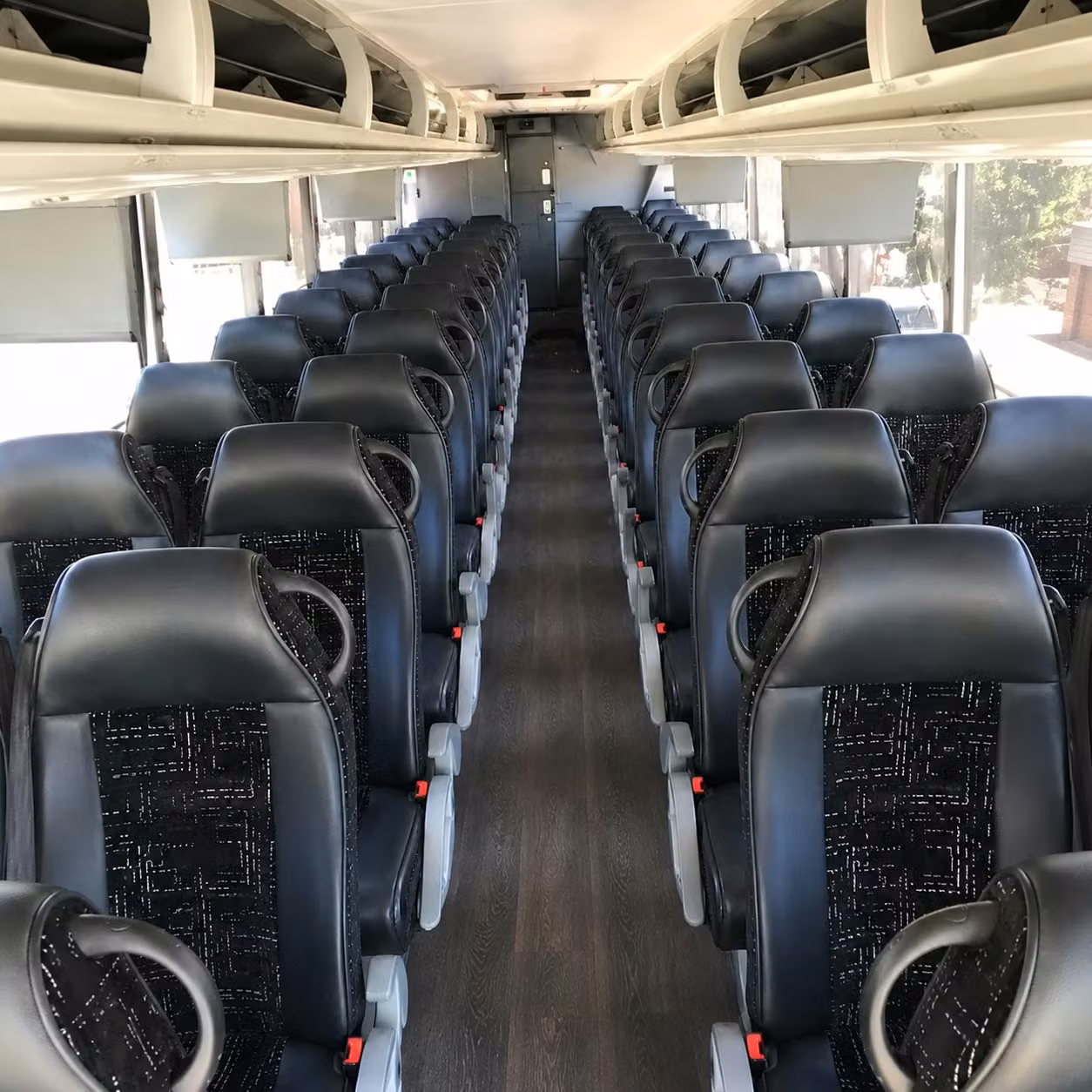 56 passenger charter bus inside