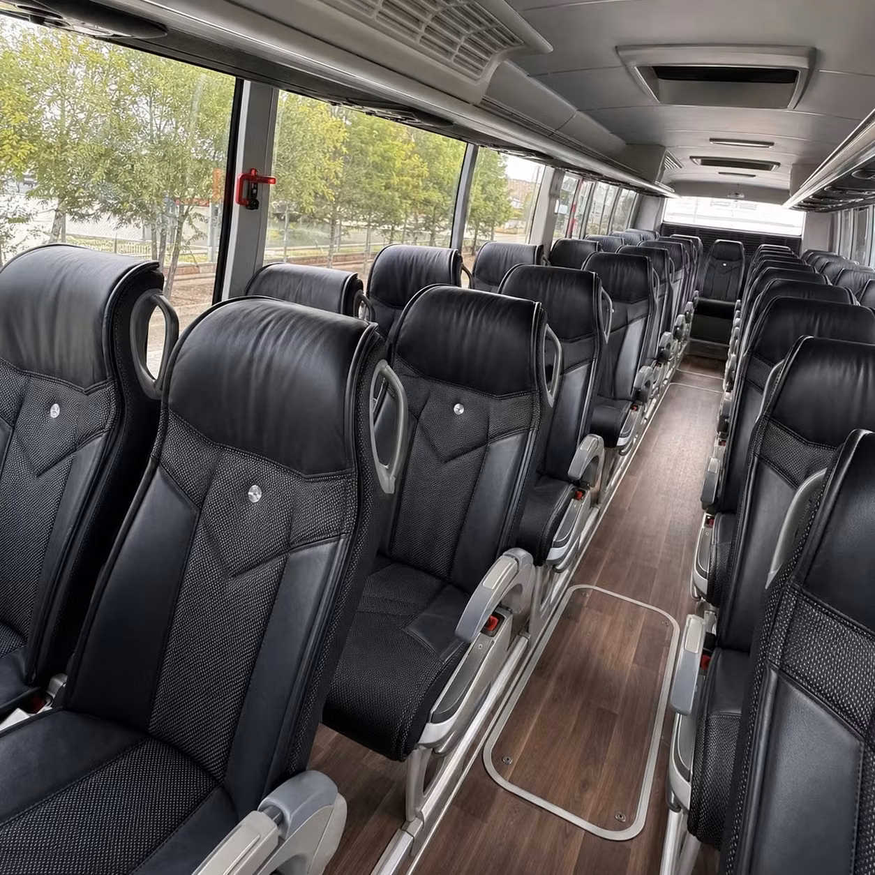 56 passenger charter bus interior